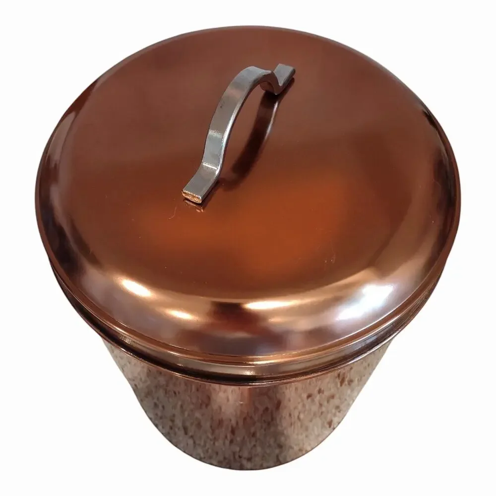 Copper Canister Home Decor Storage Container with Lid Kitchen Bathroom Trashcan